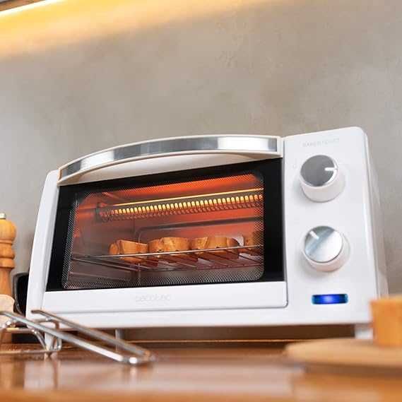 Мини фурна Cecotec Bake&Toast 1000, Бяла, 800 W, 10L