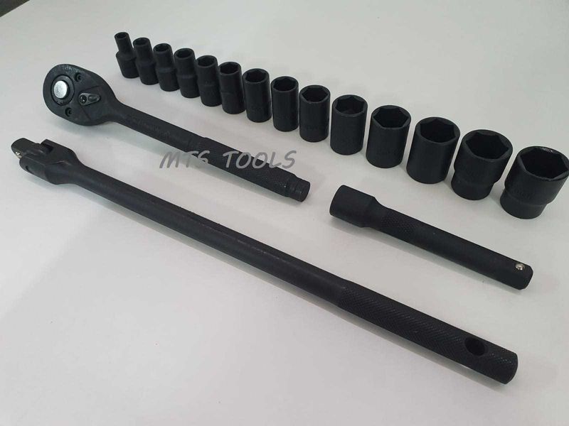 Trusa tubulare impact CHROME MOLIBDEM 1/2 17 PIESE