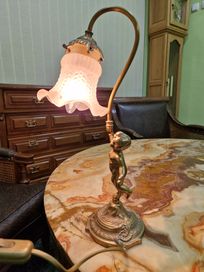 Превъзходна антикварна френска бронзова нощна лампа