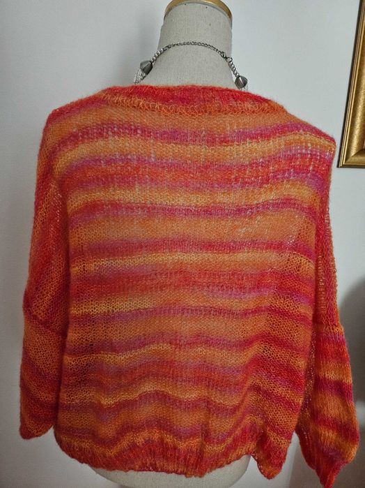 Cardigan oversize handmade din mohair