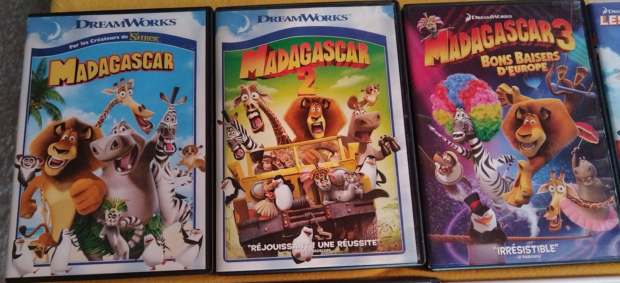 DVDта на френски език детски дивидита Kung Fu Panda Minions Madagascar