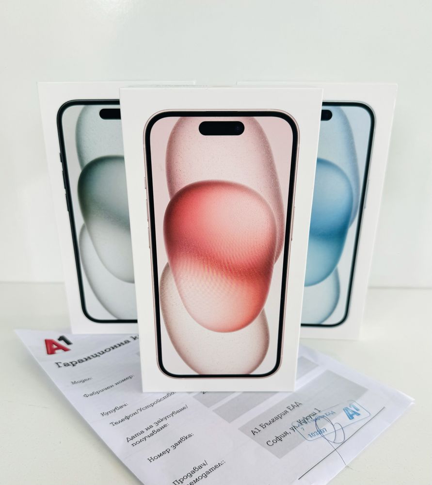 НОВ! iPhone 15 128GB Pink 24 Месеца ГАРАНЦИЯ!