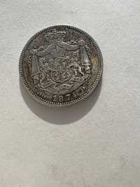 Monda Romania 1 leu 1874 argint