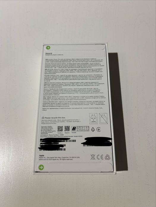 Iphone 15, 128 gb, Black, SIGILAT, garantie 2 ani