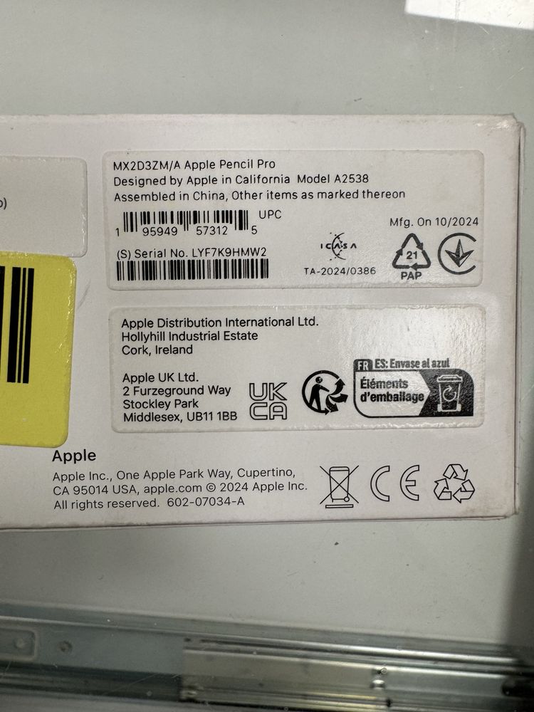 Apple Pencil Pro(A2538)