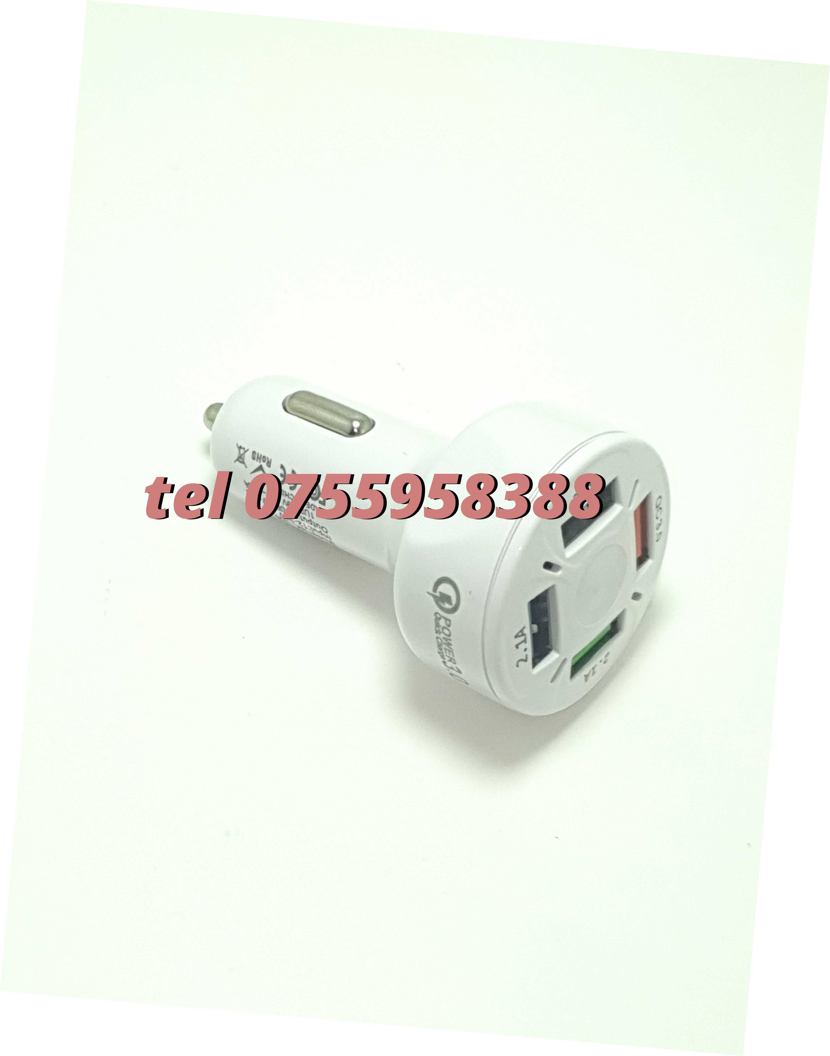 Superfastcharge Incarcator Auto Cu Patru Porturi Usb Partycharge