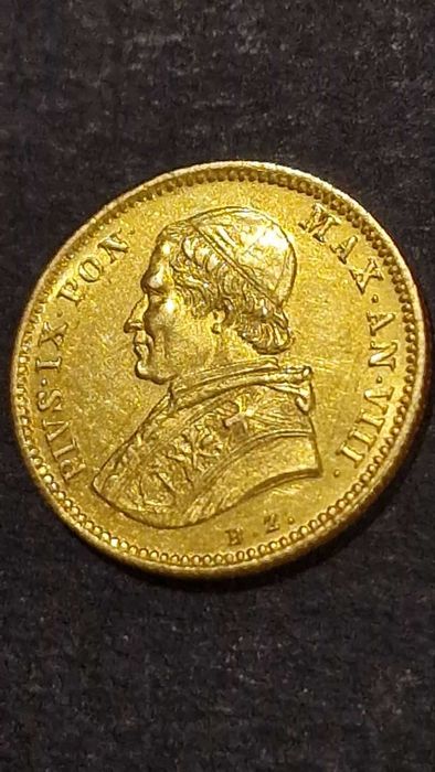 Златна монета 2,5скуди 1858R Ватикана 4,33и1 скудо 1853 Ватикана 1,73