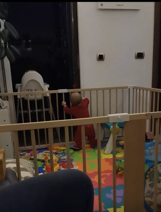 Tarc de joaca octogonal (7+1) pentru copii si bebelusi din lemn masiv