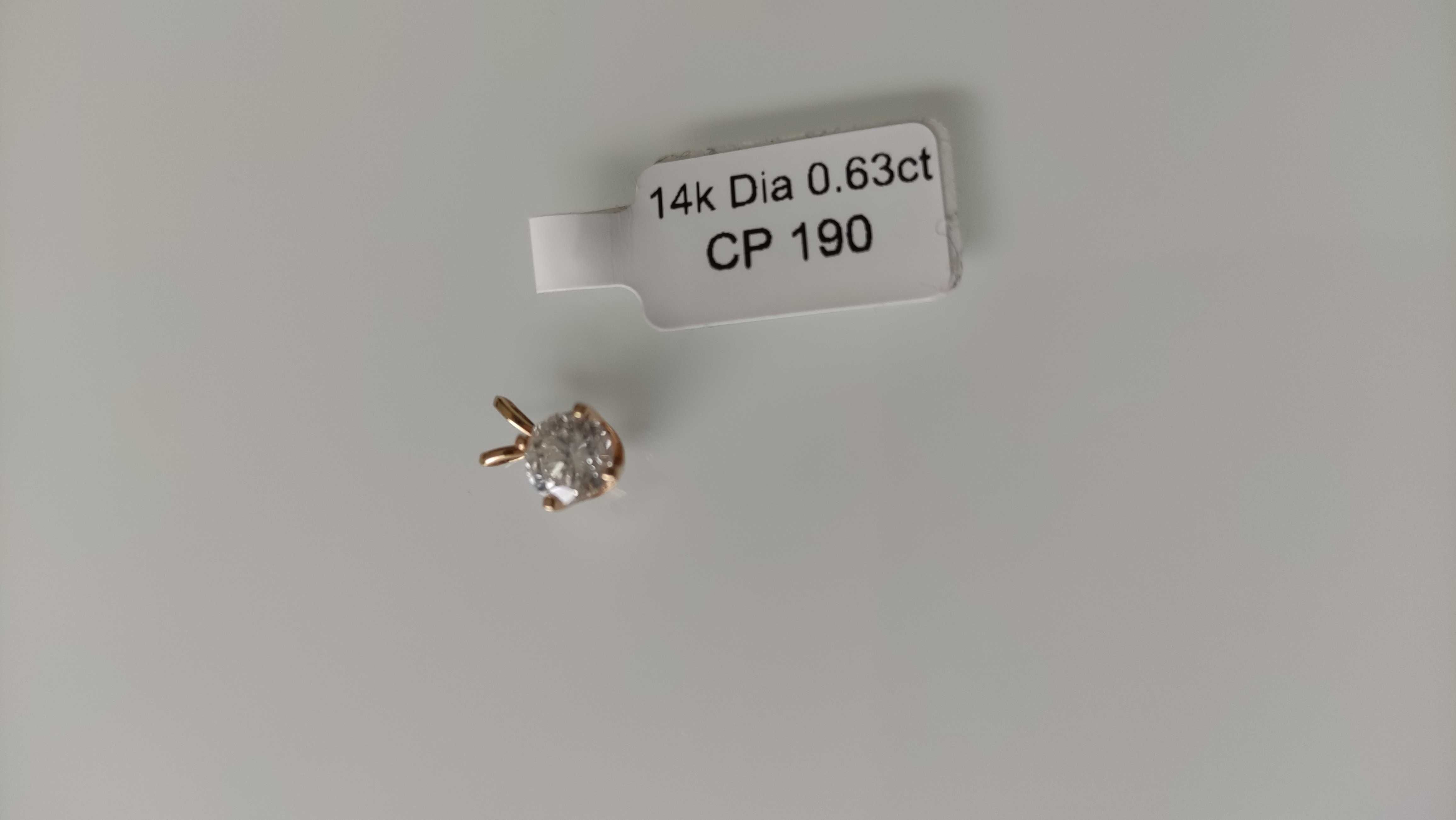 Pandativ aur 14k cu diamant 0.63ct