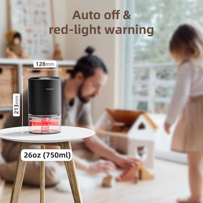 Dezumidificator de cameră sau baie, oprire automată, lumină de noapte