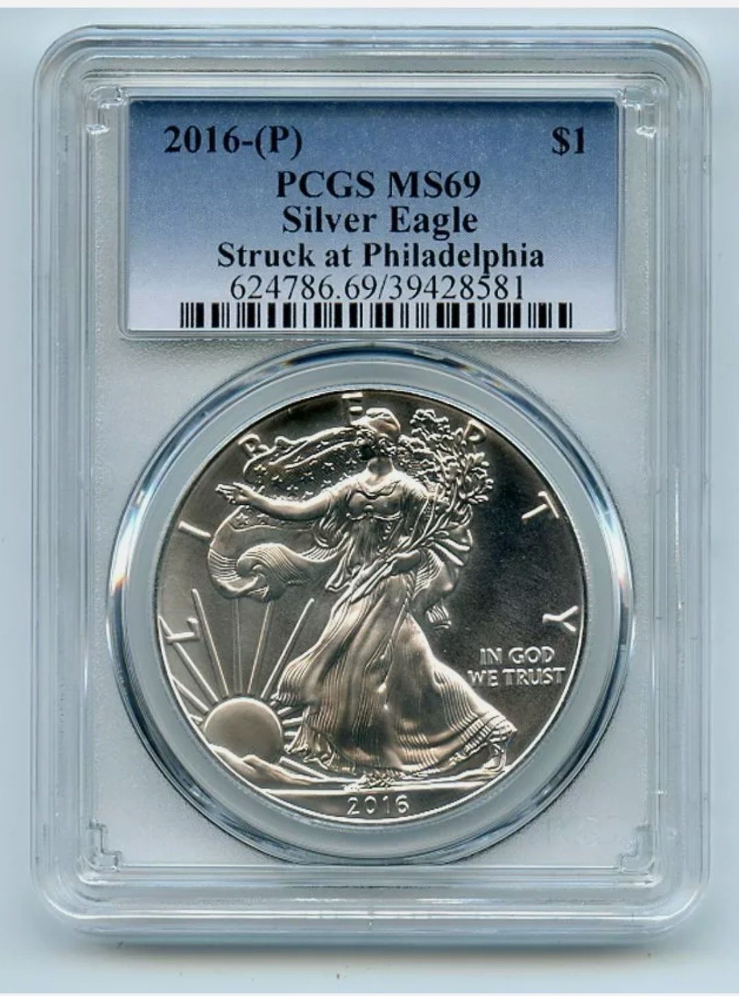 Сертифицирани монети от Америка 1 oz.999 silver PCGS MS 69