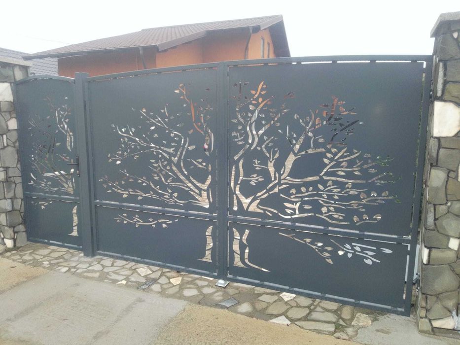 Gard Boltari, gard tabla decupata, porti tabla traforata, gard WPC