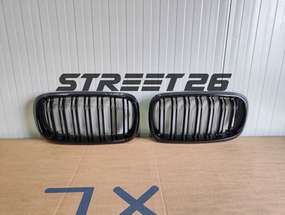 Grile Duble BMW X5 X6 F15 F16 (2014-2019) X5M X6M Design Negru Lucios
