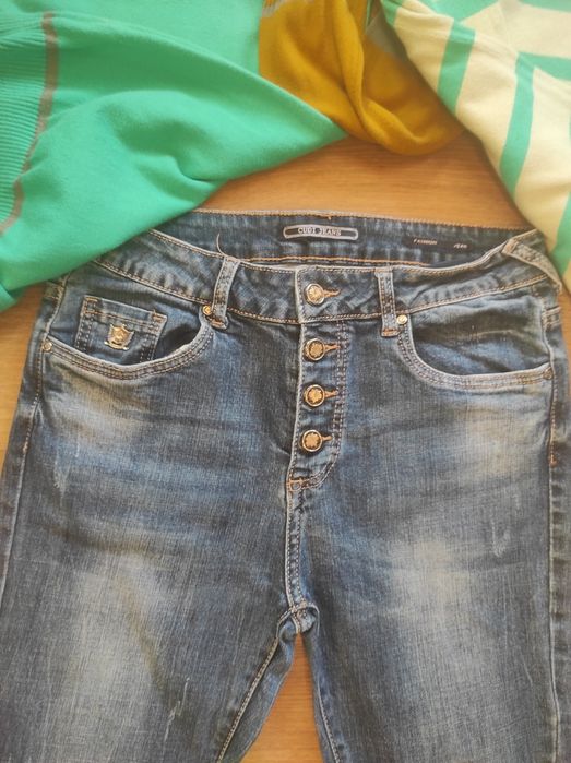 Дамски дънки сини Gudi  с пуловерчета к-т