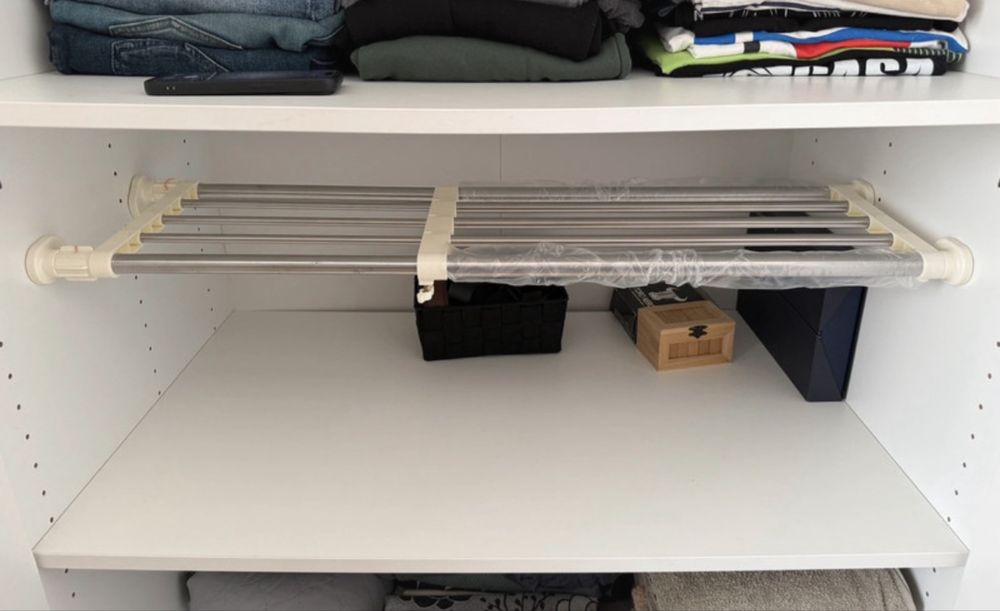 Suport raft pentru haine telescopic