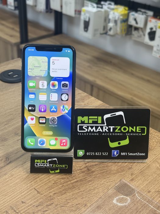 iPhone X Black - Capacitate 64Gb - Sanatate baterie 100% - Garantie