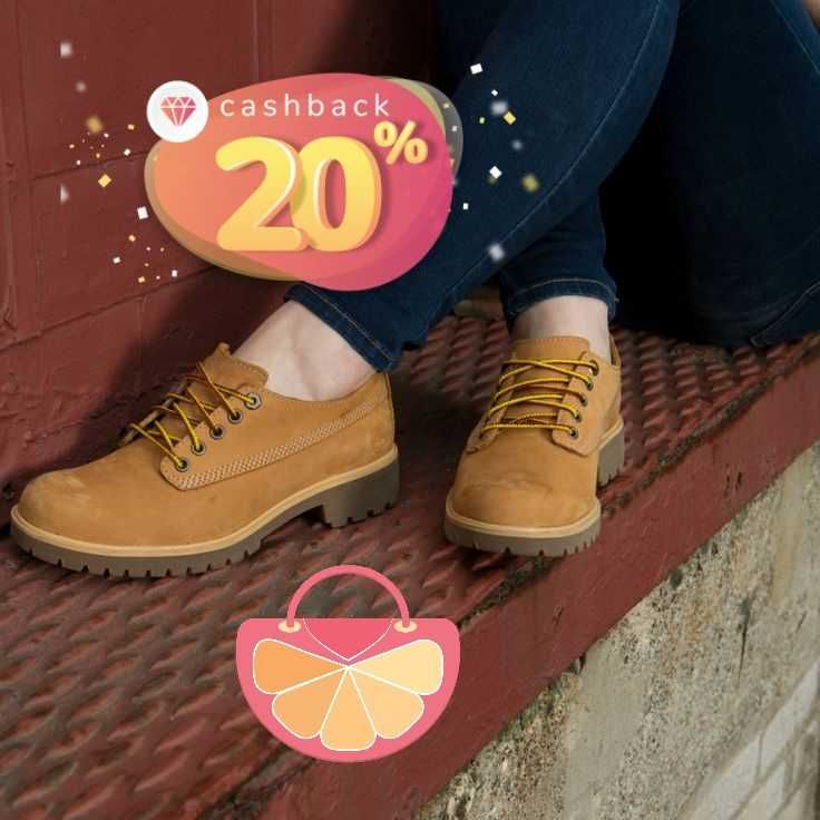 %ПРОМО% TIMBERLAND № 36/37 – Дамски обувки ест набук "OXFORD BOOTS"
