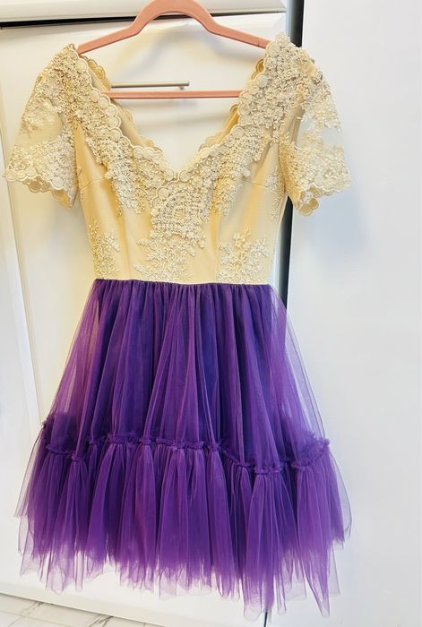 Rochie de ocazie, dantela si tul