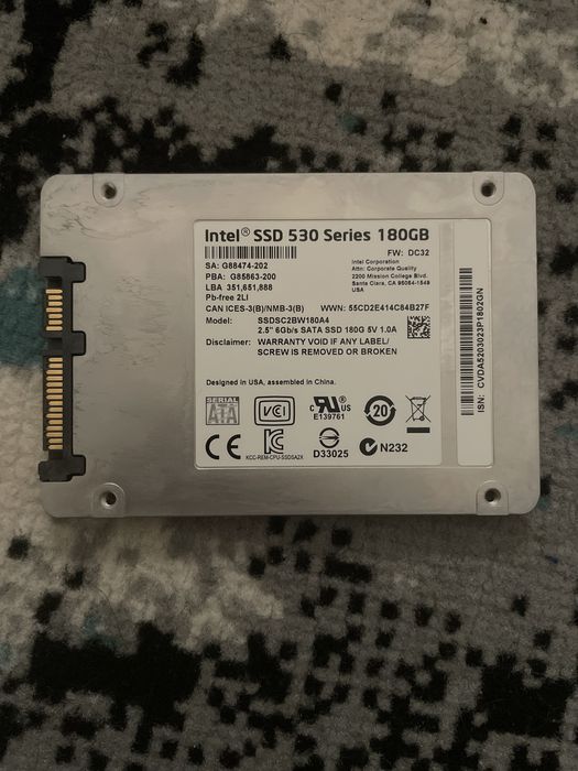 Intel ssd 180GB!!