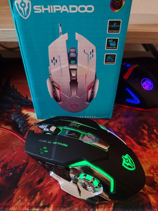 Mouse Shipadoo Negru cu fir