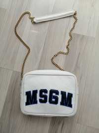 MSGM кожена бяла чанта Оригинал