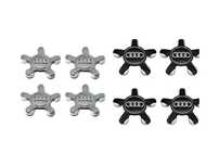Capac Emblema Jante Roti AUDI 135mm Gri / Negru 4F0601165N, Embleme