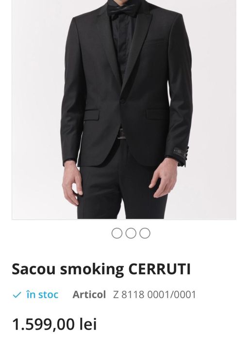 CERRUTI 1881 Sacou catifea/ raiat