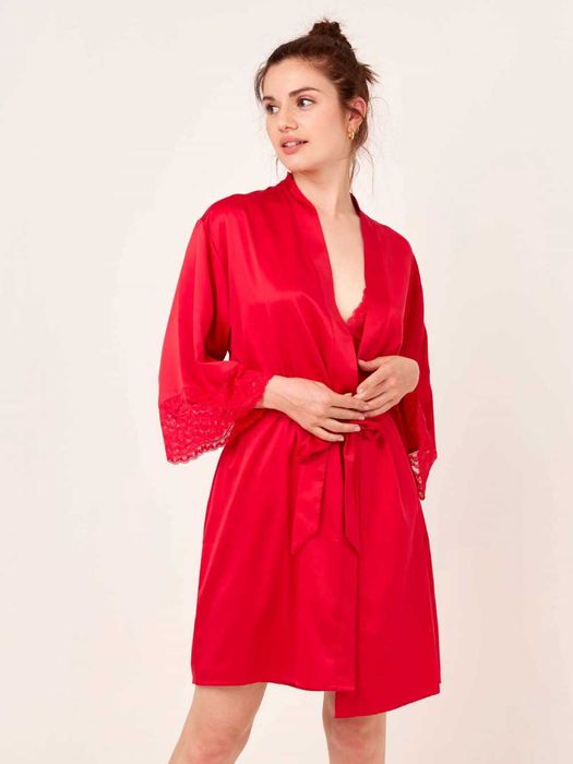 Дамски сатенен халат S/M размер