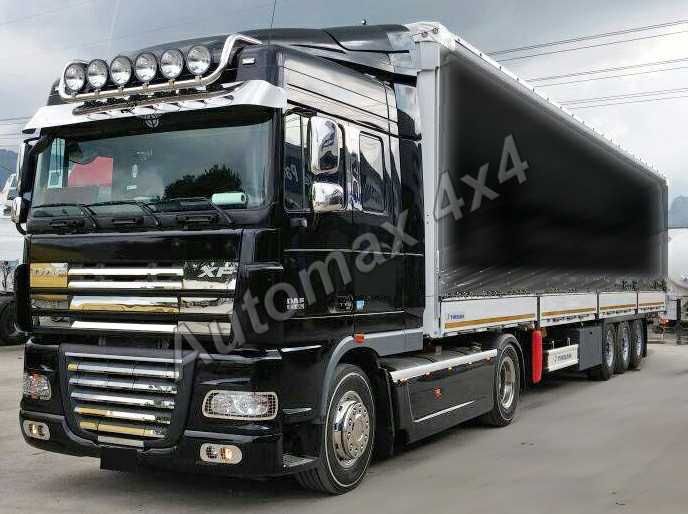 Bullbar, bara inox, suport proiectoare plafon DAF XF 95, DAF XF 105