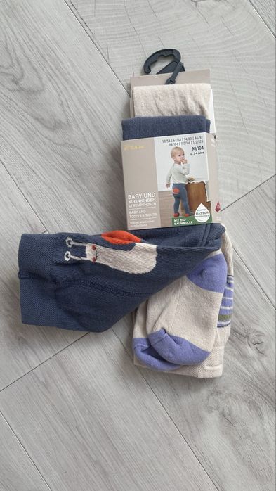 Colanți copii Tchibo, 2-4 ani, set 2 perechi, noi