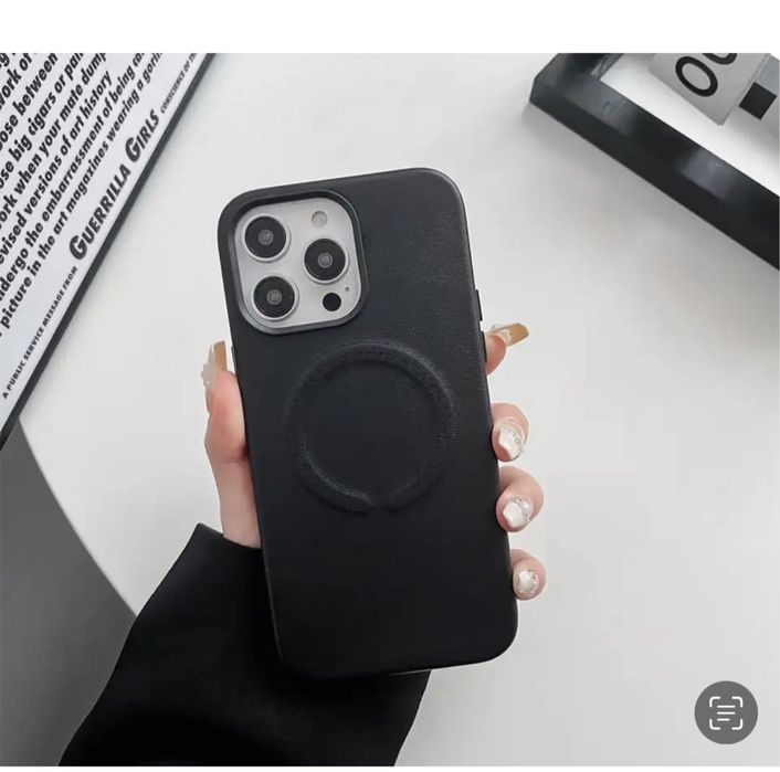 Iphone 14/15/PRO/MAX/PLUS Husa Piele Cerc Magnetic Interior Alcantara