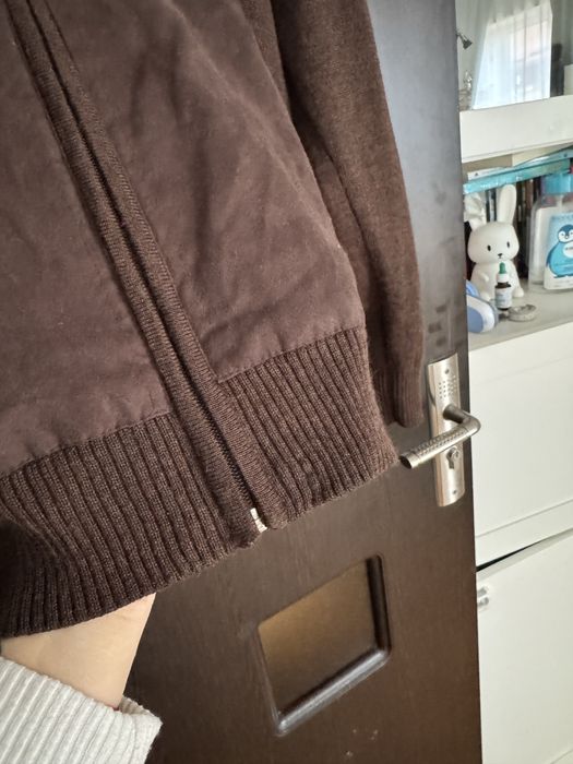 Geaca de lana cu efect de piele intoarsa