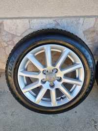 Jante Originale audi a4 205 55 16 cu Cauciucuri noi de iarna dunlop 20