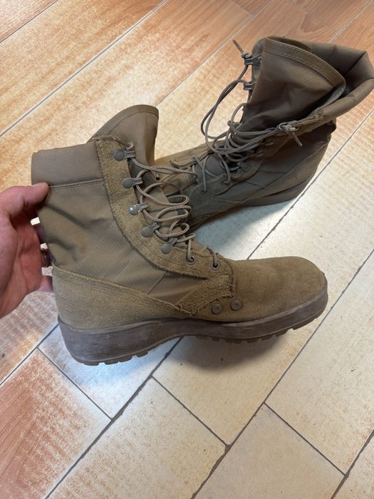 Bocanci militari de vara/ desert/ piele intoarsa