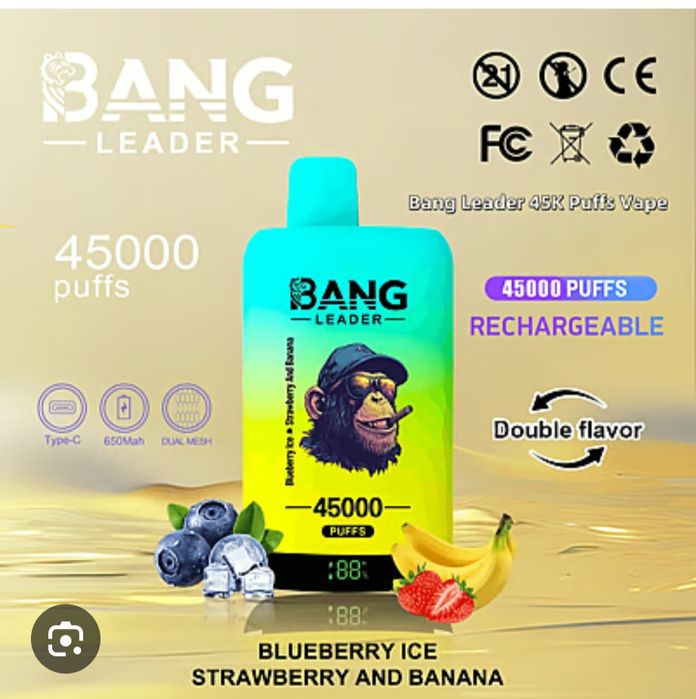 OFERTA 2 x Bang Leader 45000 Pufuri 2 Arome Reîncărcabil
