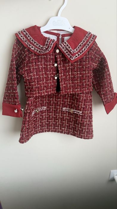 Бебешка рокля с болеро за коледа