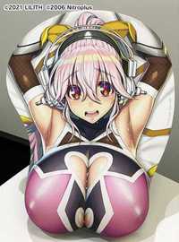Mousepad oppai Taimanin RPG X Super Sonico Collaborate Life Size 3D