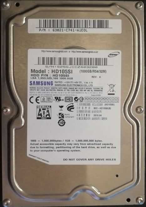 Hard Disk, HDD, 1Tb, Western Digital, Samsung, Toshiba  (sata)