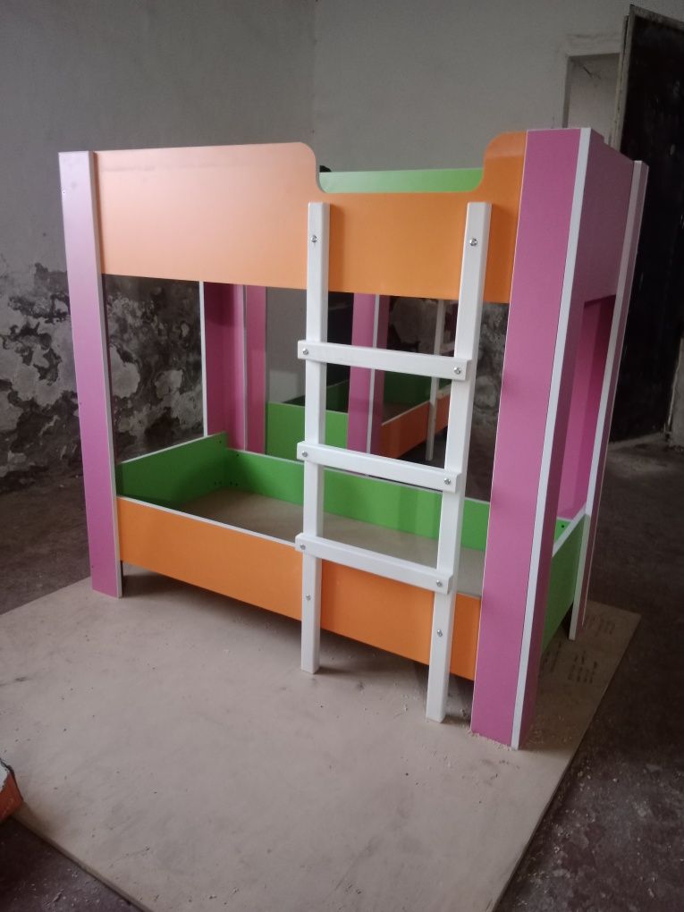 Двухъярусная кровать для детского сада  2 этажли Кроват богчаларга