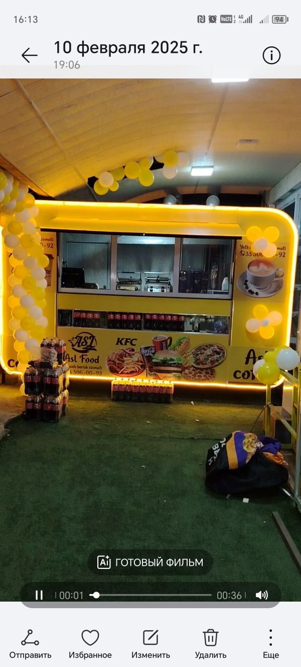 Food track tayyor olasiz ish boshli siz 4/2 bo'yi 2.5 mtr
