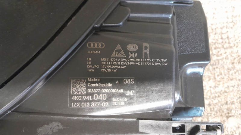 Audi A6 2018/2020 4K0 C8 full led adaptiv Far F558 F559