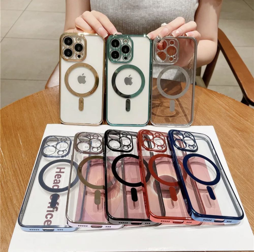 Huse iphone 13,14 promax MagSafe Luxury Shine Silicon