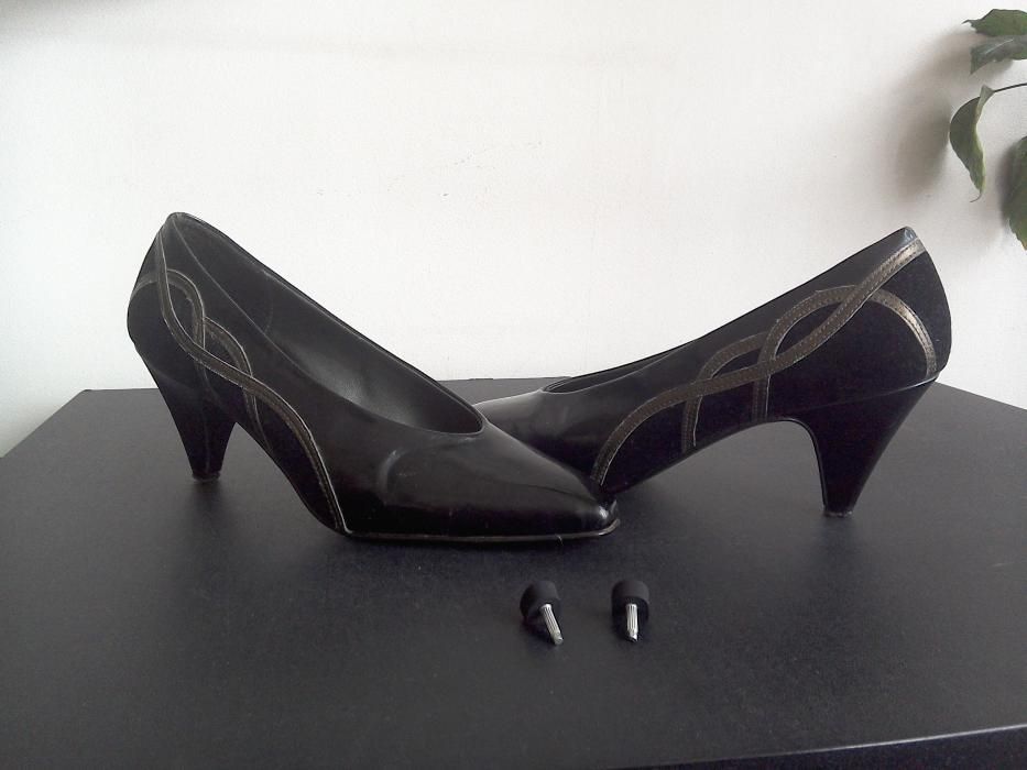 Pantofi de damă, casual, din piele naturală lăcuită și piele întoarsă