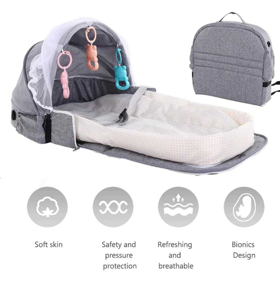 Pat pliabil si portabil pentru bebelusi, pentru calatorii