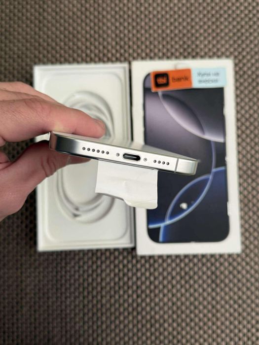 НОВ! 1TB! Iphone 16PRO MAX Лизинг от 88лв/м White titanium Гаранция!