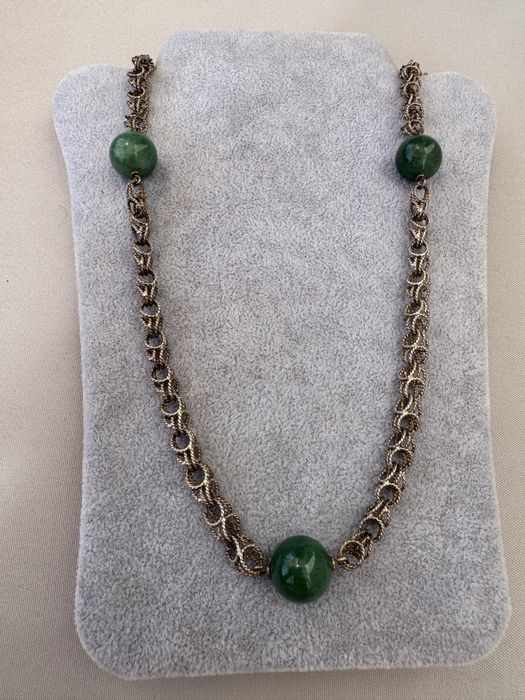 Colier masiv din argint si aventurin