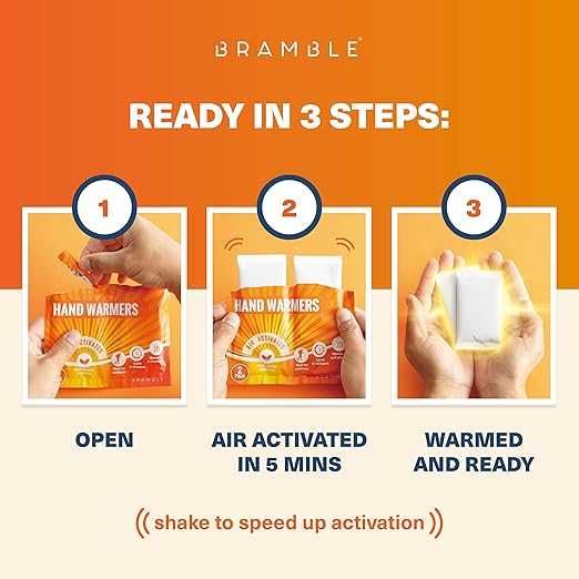 Еднократни затоплящи грейки за ръце Bramble 80 броя