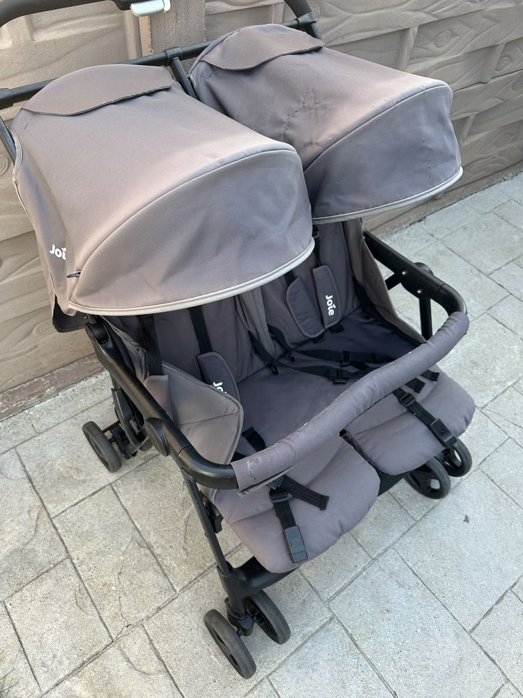 Carucior de gemeni Joie Aire Twin Dark Pewter