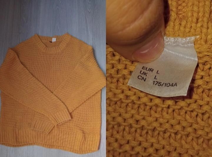 Pulover portocaliu spre galben