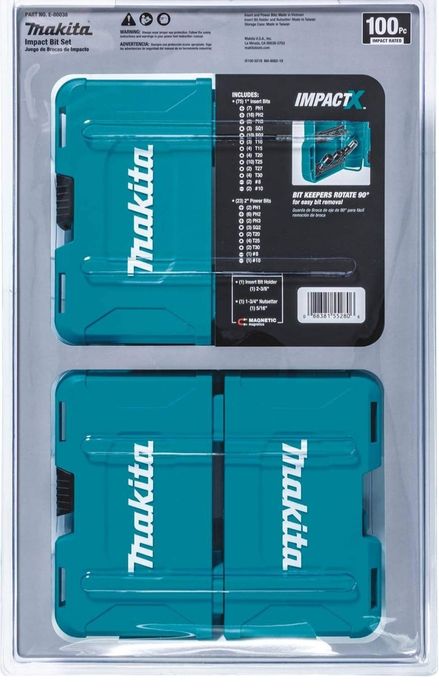 Makita Ударни Битове и Накрайници 100части